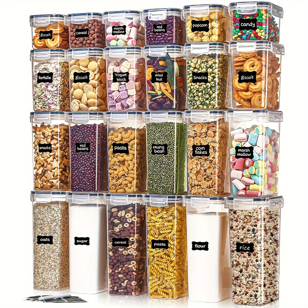 Quality Kitchen Gadgets - 24 Recipientes para Almacenamiento de Alimentos,