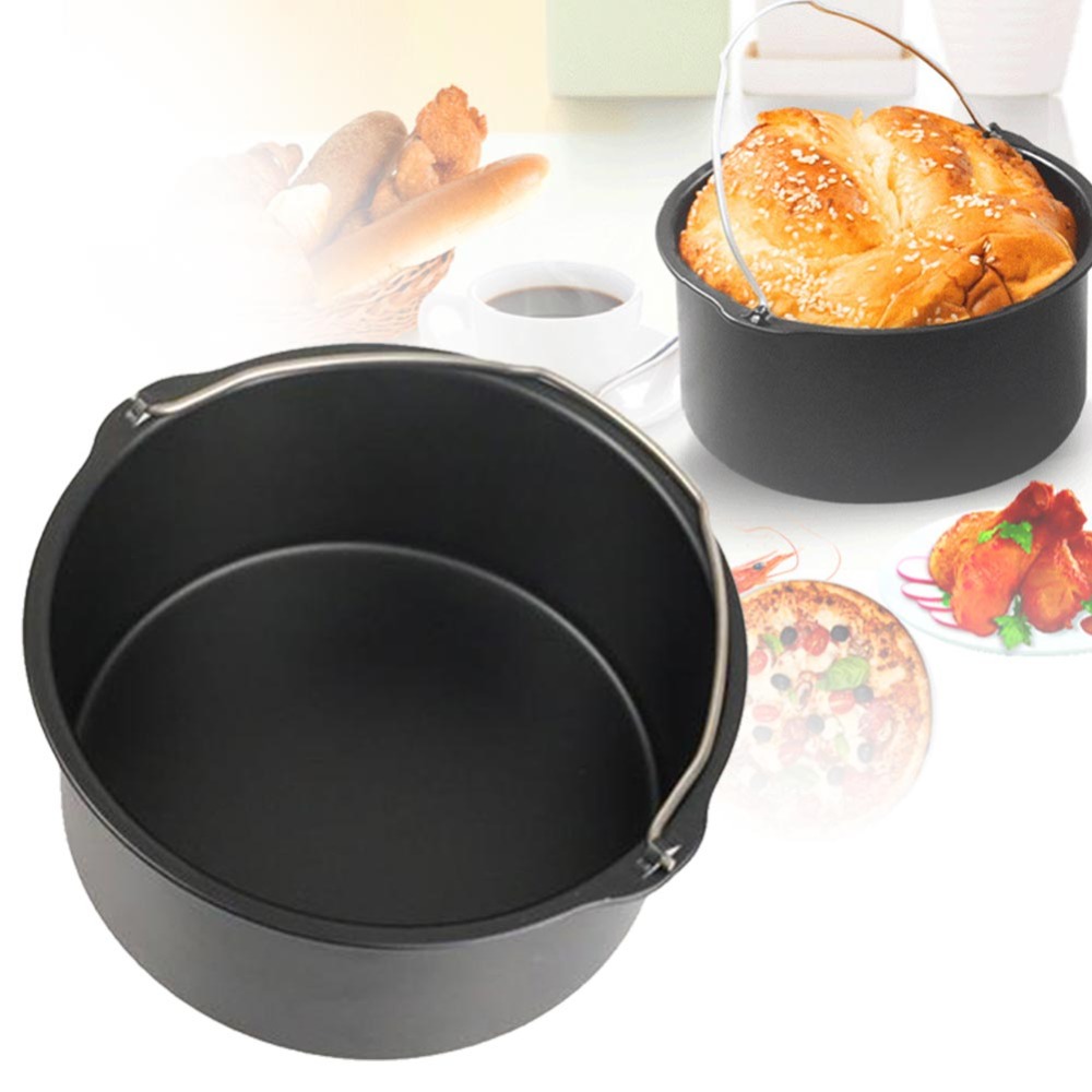 Air Fryer Accessories - Molde antiadherente para pasteles, bandeja redonda