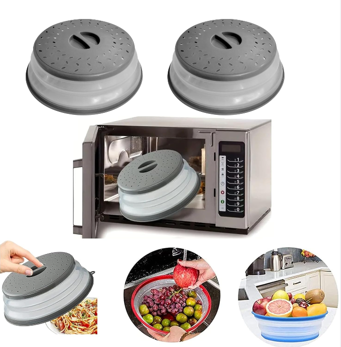 Kitchen Gadgets Useful - Cubiertas Antisalpicaduras para Microondas, Tapa Plegable