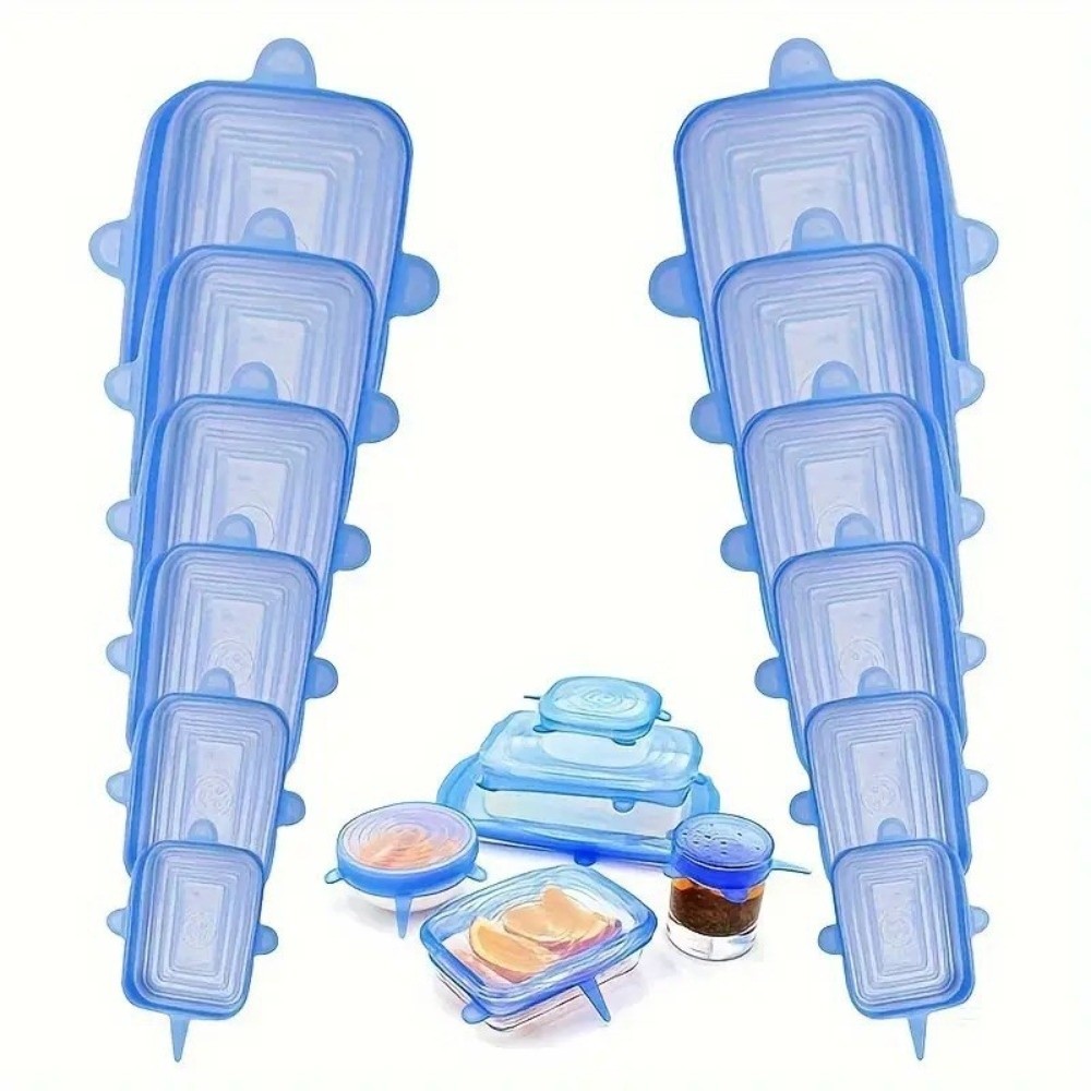 Kitchen Gadgets Useful - 6 tapas de silicona elásticas reutilizables