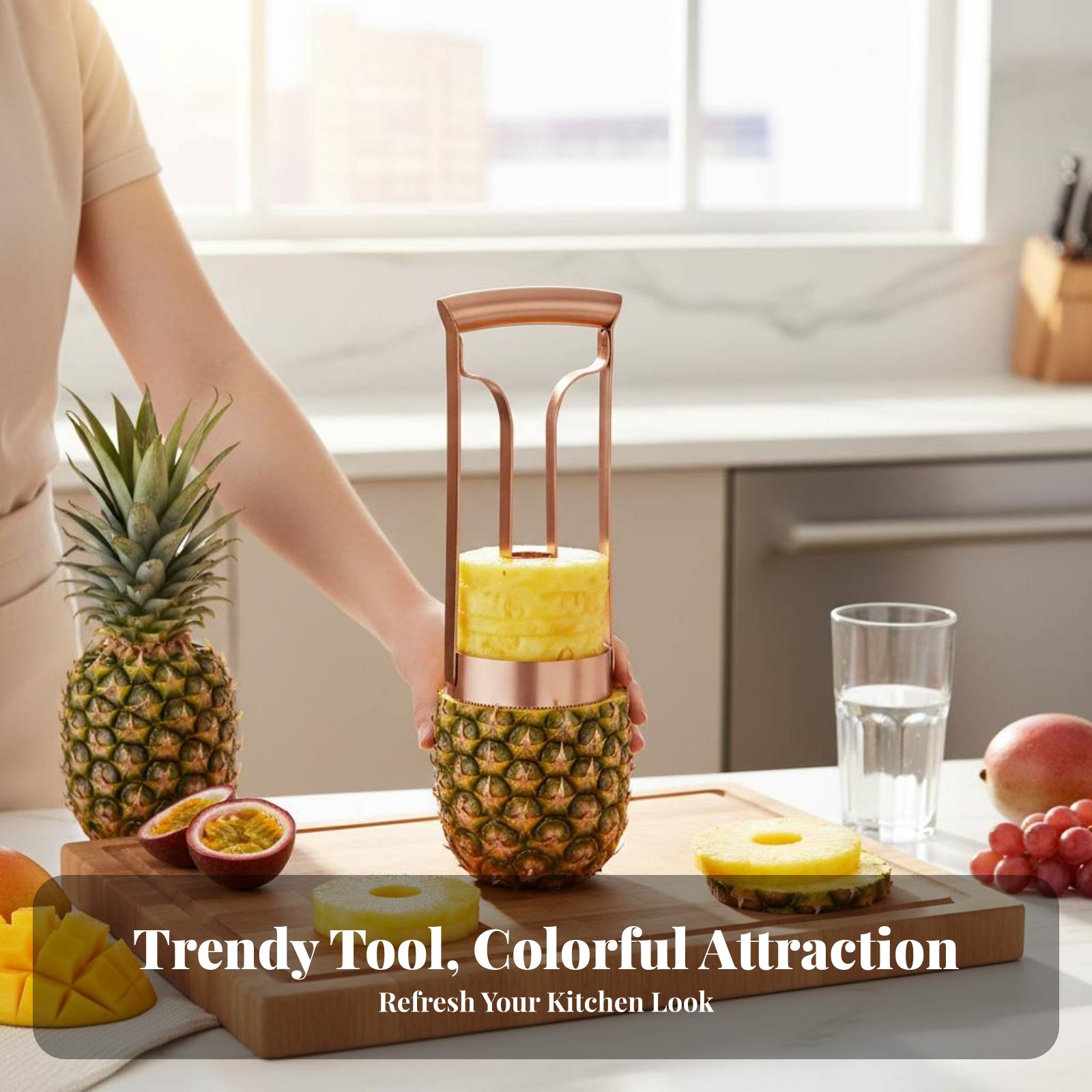 Cortador de Piña de Acero Inox - Kitchen Gadgets Useful reseña y precio