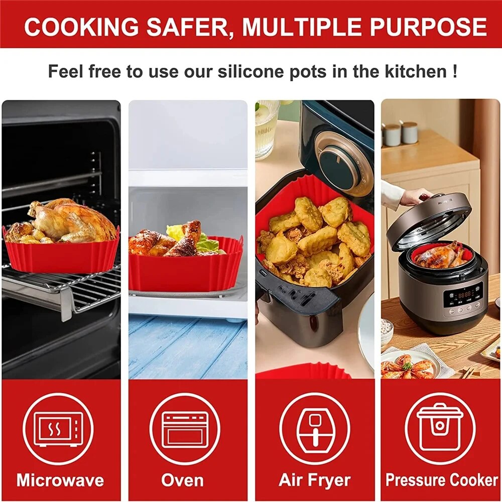 1 unidad de cesta de silicona  - Air Fryer Accessories reseña y precio