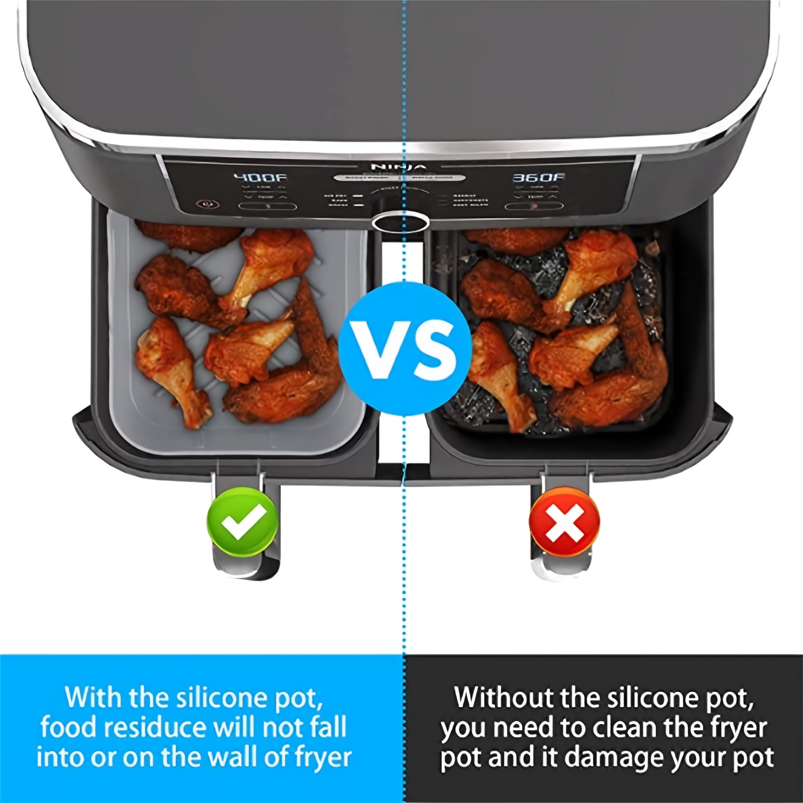 Bandeja de silicona para freid - Air Fryer Accessories reseña y precio